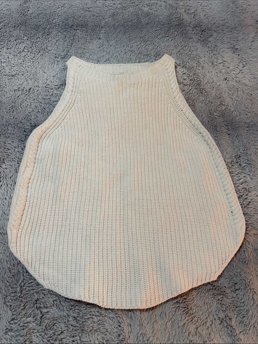 LOFT Cream Knit Halter Sweater Tank
